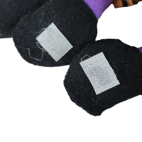 2/$15 Halloween Hanging Witch Doll Plush Purple 9.5" Hook Loop Yarn Hair Smiling - Picture 7 of 9
